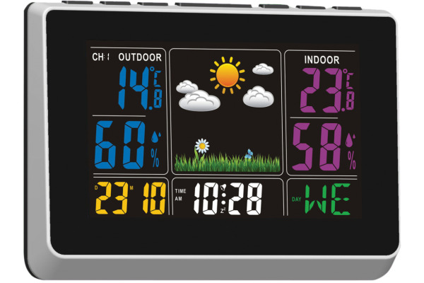 NORDIC Q Weather Station Wireless RS8738LE5 color display outdoor sensor