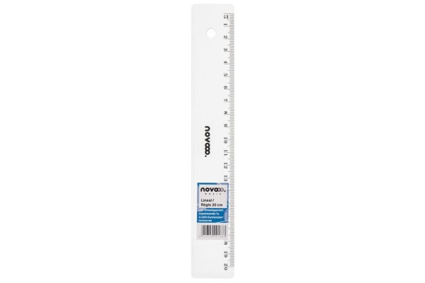 NOVOOO Massstab Kunststoff 20cm E-110151 transparent