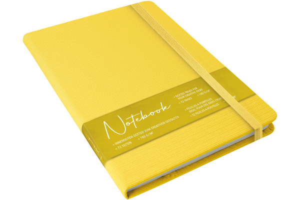 ONLINE Notizbuch Indian Summer Yellow 08379/6 A5 72 Blatt, dots