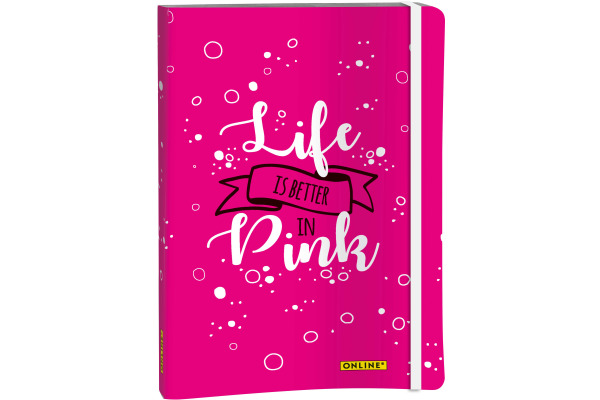 ONLINE Bullet Journal A5 18033 Life is better in pink