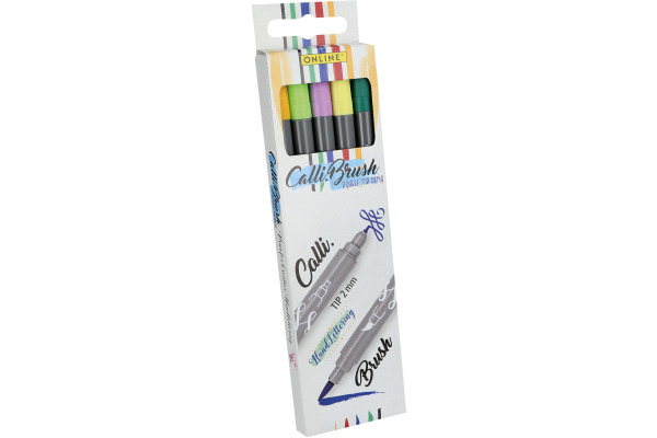 ONLINE Calli Brush Pens Spring Edit. 19134 5 Farben Double Tip, 2mm