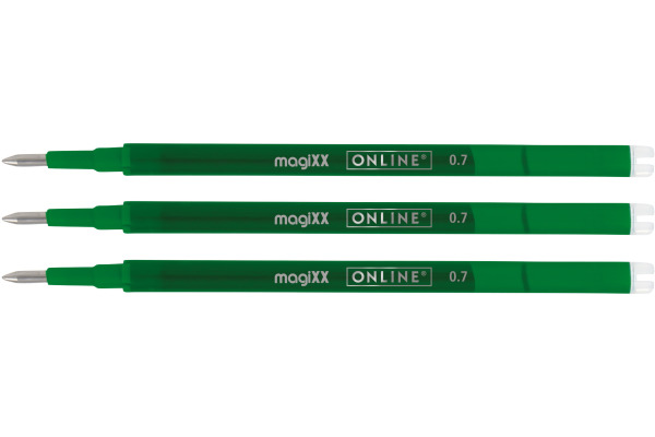 ONLINE Gel-Mine MagiXX 0.7mm 40165/3 grün, Tag-Bag 3 Stück
