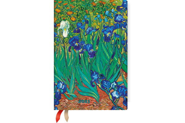 PAPERBLAN Agenda Iris Van Gogh 2025 DFD5874 1W/2S HOR Mini HC FR 9.5x14cm
