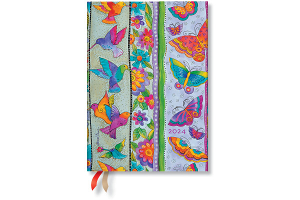 PAPERBLAN Agenda Kolibri Butterfly 2024 DH0881-1 1T/1S Midi TAG HC DE 13x18cm
