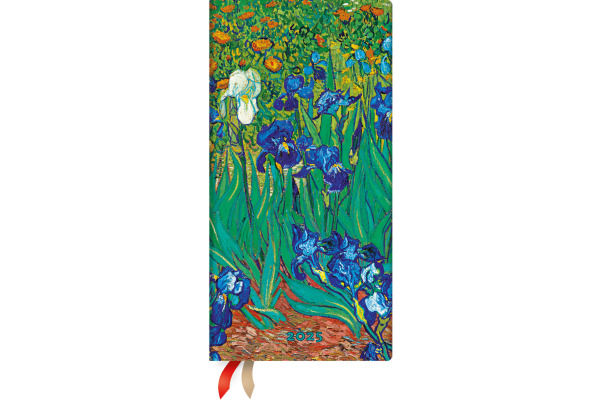 PAPERBLAN Agenda Van Gogh Lilies HC 2025 DHD6003 1W/2S HOR Schlank DE 9.5x18cm