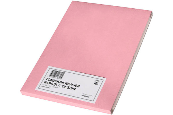 PAPYRUS Tonzeichenpapier A4 88020062 130g, rosa 100 Blatt