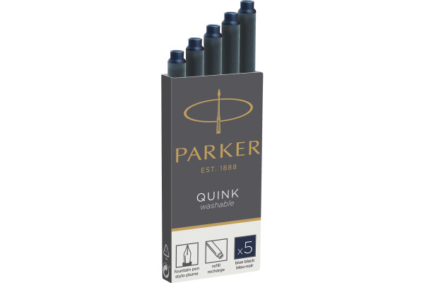 PARKER Tintenpatrone Quink Z 44 1950385 schwarz-blau 5 St&amp;uuml;ck