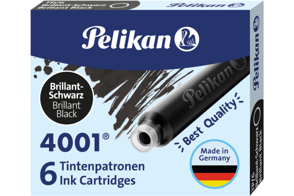 PELIKAN Tinte 4001 TP 6 301218 brillantschwarz 6...