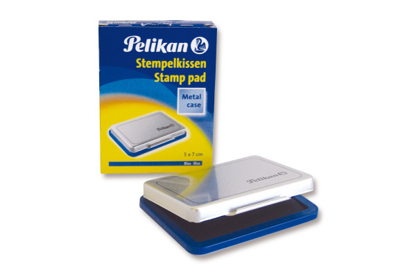 PELIKAN Metall-Stempelkissen blau 331165 blau, Gr.3 7x5cm