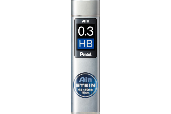 PENTEL Bleistiftmine AINSTEIN 0.3mm C273-HBO schwarz/15 Stück HB