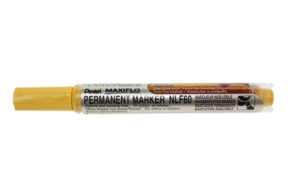 PENTEL Marker 2-4,5mm NLF60-G gelb perm.