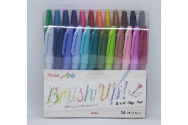 PENTEL Brush Sign Pen SES15C-2 24 Farben, Etui