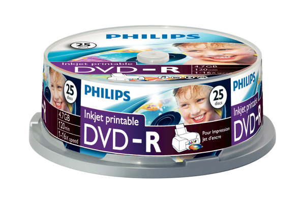 PHILIPS DVD-R DM4I6B25F 25er Spindel bedruckbar