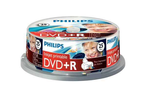 PHILIPS DVD+R DR4I6B25F 25er Spindel bedruckbar