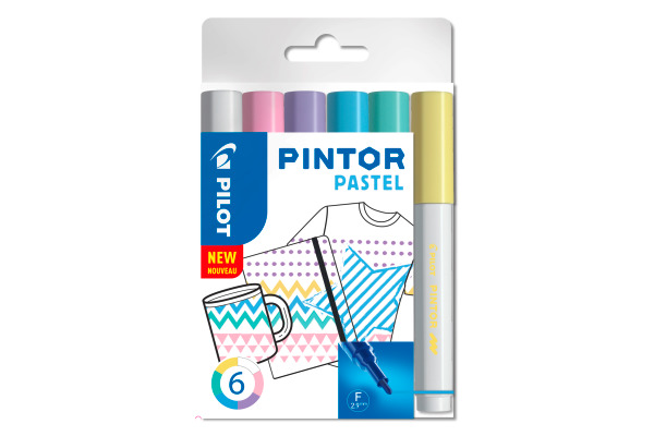 PILOT Marker Set Pintor F 1.0mm S60517467 6 Farben pastel