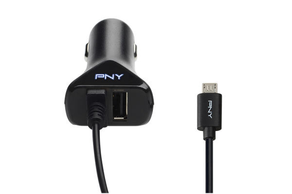 PNY Micro USB Car Charger P-DC-UU-K01-04-RB