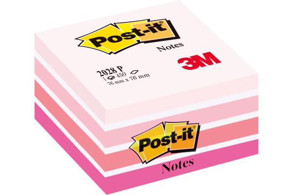POST-IT Cube 76x76mm 2028-P pink/450 feuilles