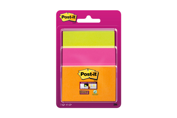 POST-IT Super Sticky Notes 3432SS3PO multicolor 3...