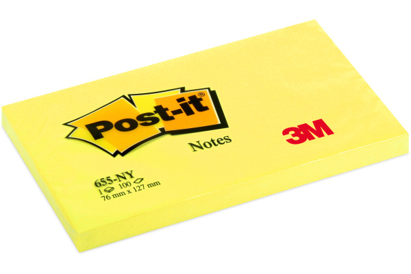 POST-IT Neon Notes 76x127mm 655-NY neon gelb 100 Blatt