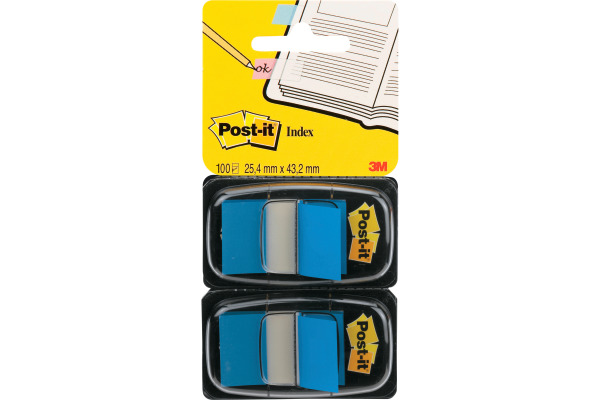 POST-IT Index 2er Set 25,4x43,2mm 680-B2 blau 2x50...