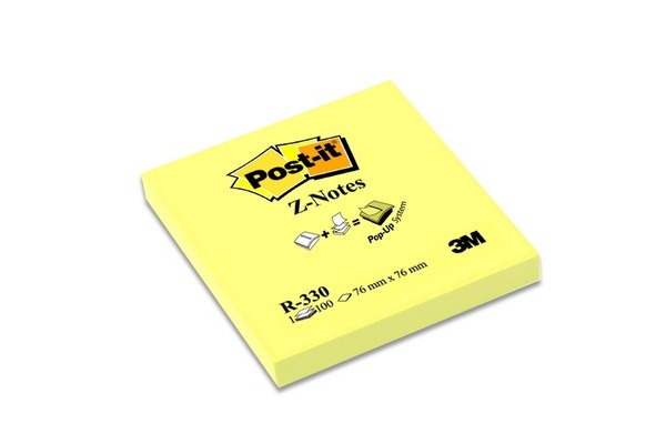 POST-IT Z-Notes refill 76x76mm R-330Y jaune/100 feuilles