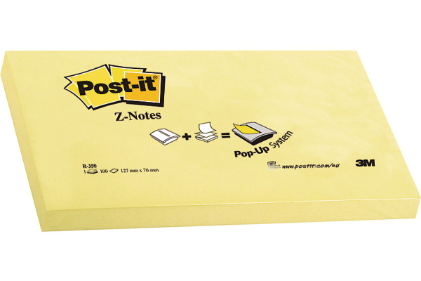 POST-IT Z-Notes refill 76x127mm R-350Y jaune/100 feuilles