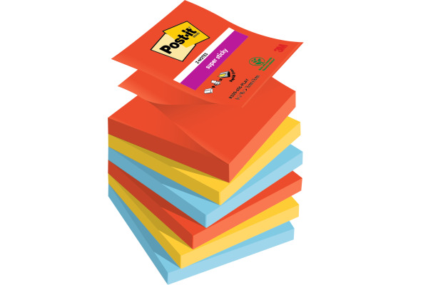 POST-IT Z-Notes Playful 76x76mm R330-6SSPLAY 3-farbig...
