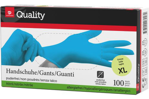 QUALITY Gants Nitril XL 975762 bleu 100 pcs.
