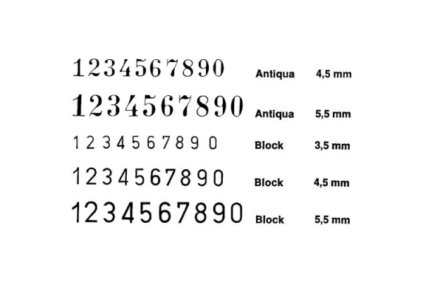 REINER Nummernstempel RH201028 Antiqua 5,5mm