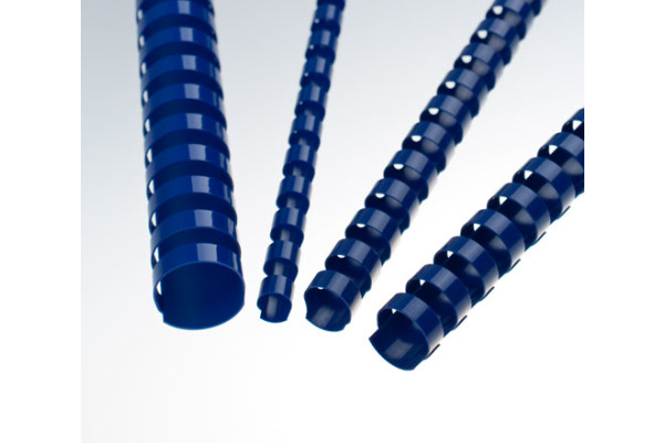 RENZ Plastikbinderücken 8mm A4 17080321 blau, 21 Ringe 100 Stück
