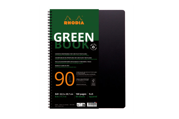 RHODIA Greenbook Notizbuch A4 119912C kariert 90g 160 S.
