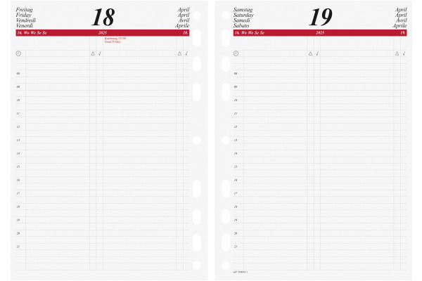 RIDOIDE Tageskalender Timing 1 2025 706590000 1T/1S ML 15.1x21cm