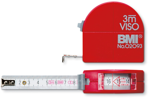 RIEFFEL Rollmeter Innenmass 3m A11093 rot