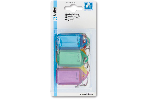 RIEFFEL Schlüsseletiketten 38x22mm A15824 ass. 10 Stück