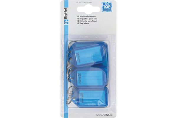 RIEFFEL Schlüsseletiketten 38x22mm A15825 blau 10 Stück
