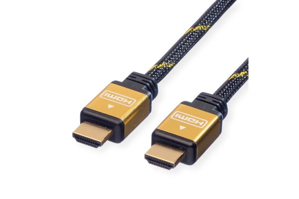 ROLINE HDMI High Speed Kabel, Eth. 11.04.550 Gold, ST/ST, 2160p, 3D 2m