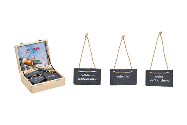 ROOST Weihnachtshänger 10x6cm 10030121 mit Weihnachtsspruch