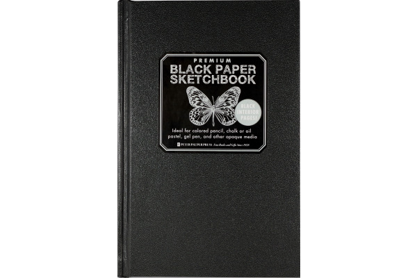 ROOST Premium Skizzenbuch A5 331625 192 Seiten, schwarz perforiert