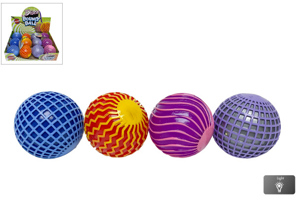 ROOST Hüpfball Disco mit Licht 621584 assortiert, 6cm