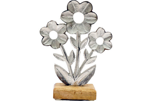 ROOST Blume auf Holz Grundlage OR6482 16x12cm