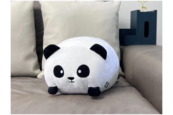 ROOST Kissen Panda XL2203 schwarz, weiss 33x28cm