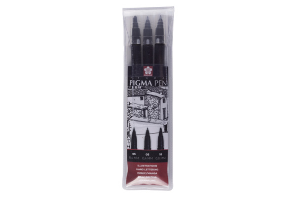 SAKURA Pigma Pen Set POXFVKP34 2x0,4mm/1x0,8mm