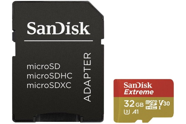 SANDISK microSDHC Extreme 32GB SDSQXVF-0 Ad. Act.Cam