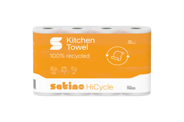SATINO Haushaltsrollen Satino 178320 3-lagig, 4 Rollen 51 Blatt
