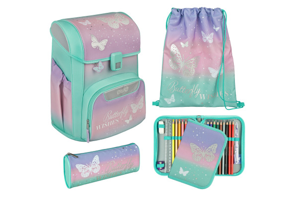 SCOOLI Schulthek-Set EasyStart BUFI8256 Butterfly Wishes 5-teilig