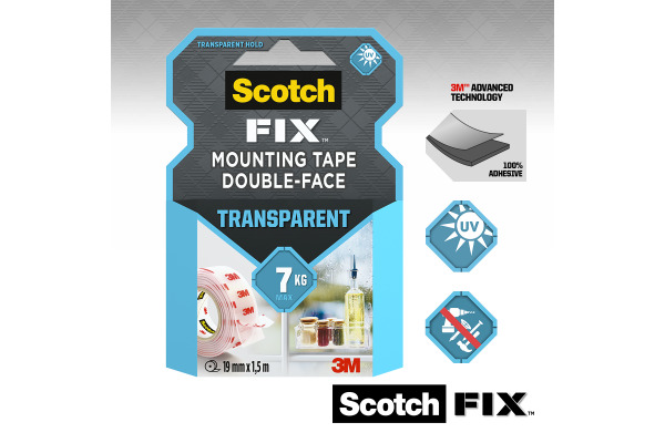 SCOTCH Montageband 19mm&amp;times;1,5m 40041915 transparent