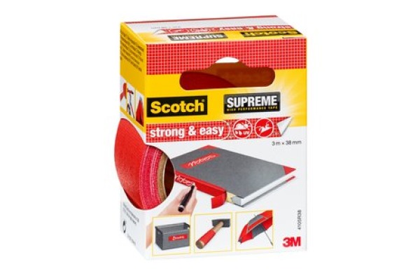 SCOTCH Stoffband strong&amp;amp;easy 3mx19mm 4105R19 rot