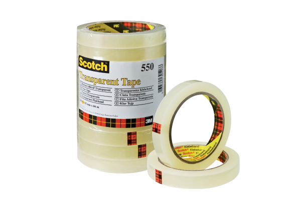 SCOTCH Transparent Tape 550 15mmx66m 550/1566 10 Stück