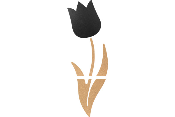 SECURIT Kreidetafel Tulip FB-CB-TUL schwarz 28x15x1.5cm