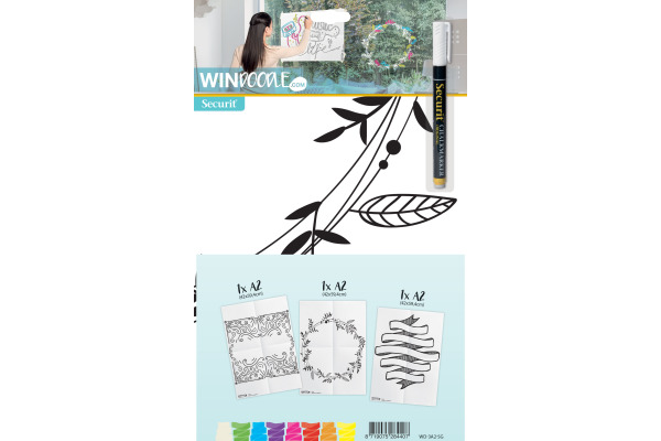 SECURIT Fensterschablone WINDOODLE WD-3A2-SG A2 Signs 3...